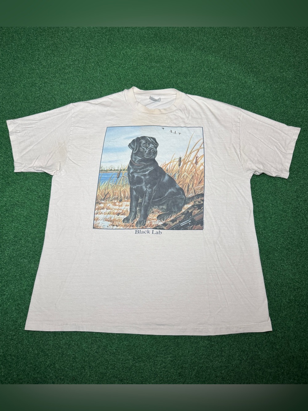 Black Labrador Reciever Vintage T Shirt 90s XL Dog Graphic Shirt